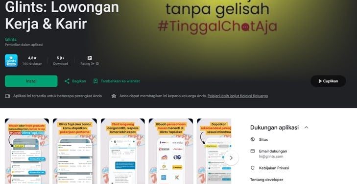20 Aplikasi Cari Kerja Terpercaya di Indonesia yang Bisa Dicoba