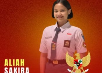 Sosok Aliah Sakira, Pelajar Makassar yang Menjadi Pembawa Baki Upacara Penurunan Bendera