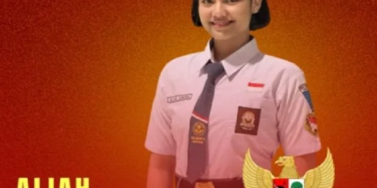 Sosok Aliah Sakira, Pelajar Makassar yang Menjadi Pembawa Baki Upacara Penurunan Bendera