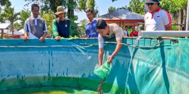 Tebar 2000 Bibit Lele untuk Pemberdayaan WBP dan Ketahanan Pangan di Kalapas Kediri