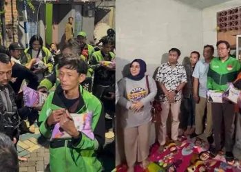Lita Machfud Arifin Salurkan Sembako untuk Mendukung Driver Online