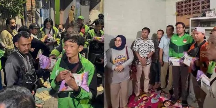Lita Machfud Arifin Salurkan Sembako untuk Mendukung Driver Online
