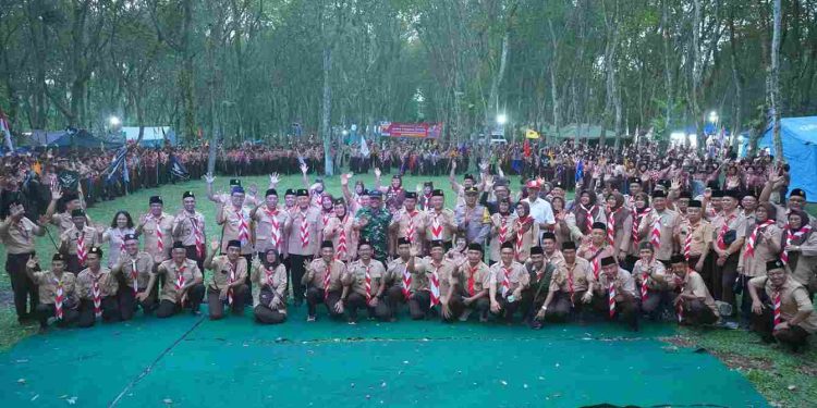 Jambore Penggalang Kabupaten Kediri 2025 Resmi Dibuka, Generasi Muda Didorong Terampil dan Berkarakter
