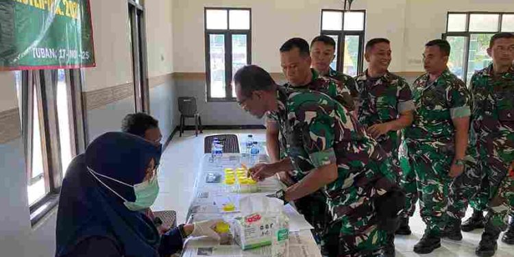 Tes Urine Kodim 0811 Tuban Nihil Narkoba BNNK Apresiasi Komitmen Bersih Narkotika