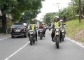 Libur Nataru Aman, Kapolres Mojokerto Kota Laksanakan Patroli Wisata Menggunakan Motor